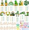 24 Sets St. Patrick's Day Craft Shamrock Wind Chime Kit Make Your Own Shamrock
